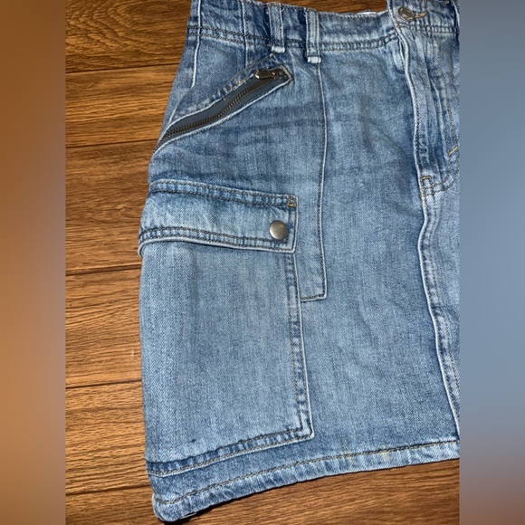 We The Free Denim Mini Skirt Zippers Pockets 28 - Picture 3 of 11
